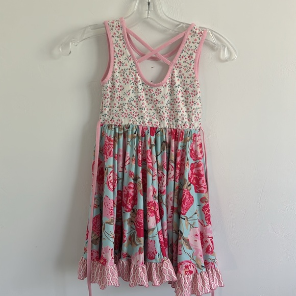 Cheeky plum flowered dress size 6y - Picture 3 of 4